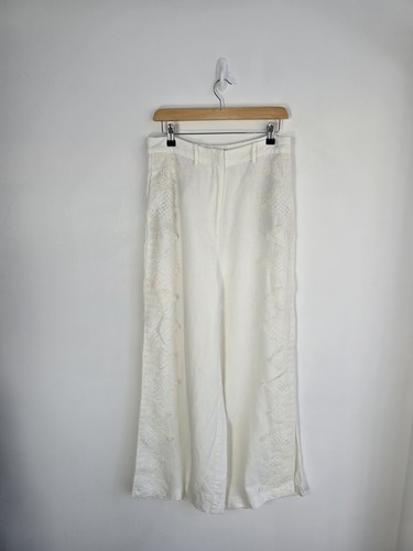 Zara cream trousers - trousers, 12