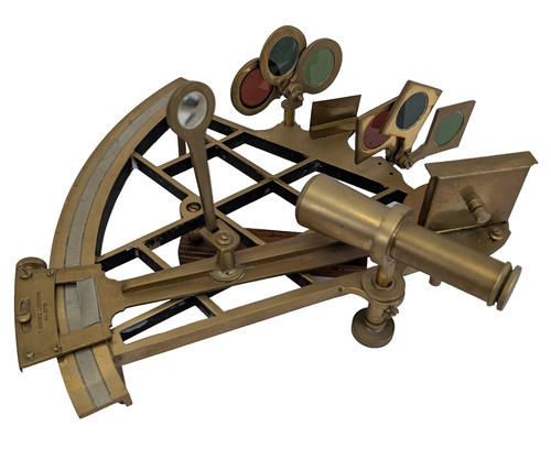 Antique brass sextant - sextant, cook