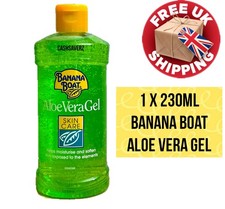 1 x 230ml Banana Boat Aloe Vera Gel Helps To Moisturise Soothe And Soften Skin