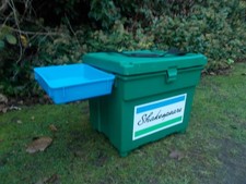 Shakespeare plastic fishing seat box with side tray FISHING SET UP