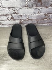 OOFOS OOahh Black Recovery Rubber Slides Sandals Men Sz 44EU/11M US Women’s 13US