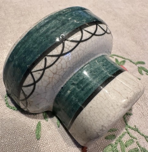 Antique ceramic bird cage - bird,