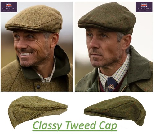 Mens tweed flat cap country - mens,