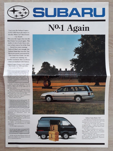 Subaru newspaper brochure - subaru,