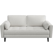 Fabric Sofa Upholstered Sofa 2 Seater Couch with Tufted Single Seat Cushion