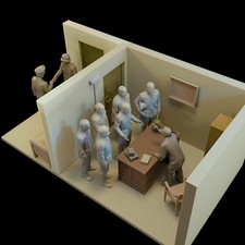 12 Pcs 1/35 1/32 Military Soldiers Resin Model German Soldiers Bunker Unpainted