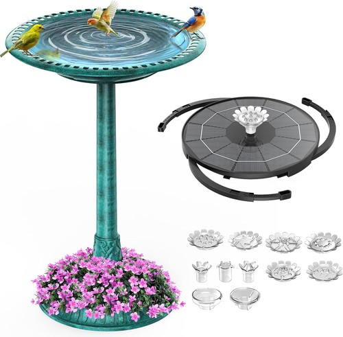 Bird bath with 5w - with, solar
