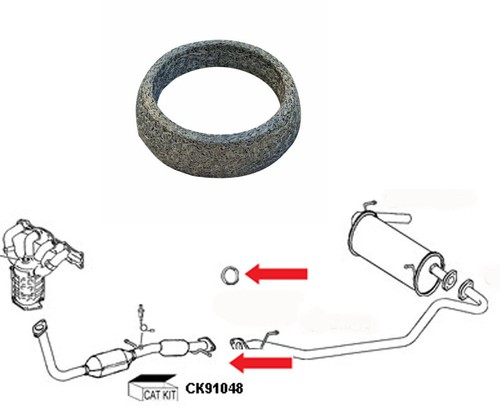Exhaust downpipe gasket - downpipe, middle