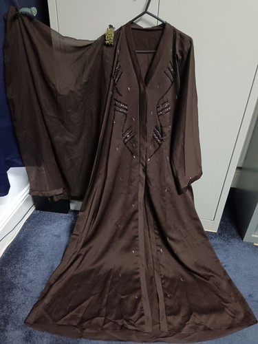 Brown beads dubai zoom - beads, abaya