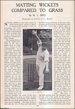 MATTING WICKETS COMPARED TO