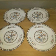 Wedgwood Kutani Crane Side/ Bread & Butter Plates 7" Bone China x 4 VGC 