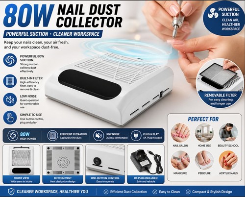 80w nail dust collector - 80w,