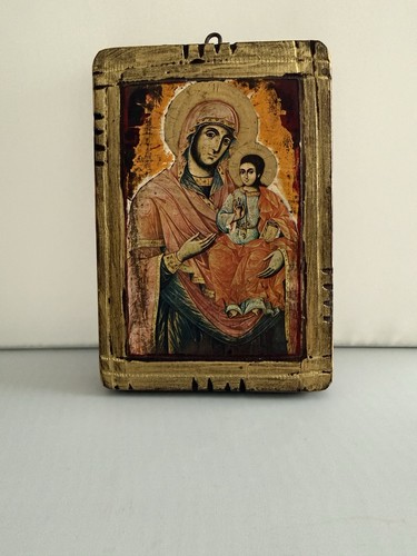 Vintage wooden orthodox icon - vintage,
