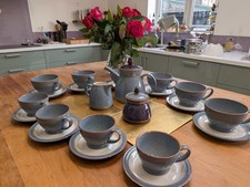 Vintage Denby Storm Tea Set