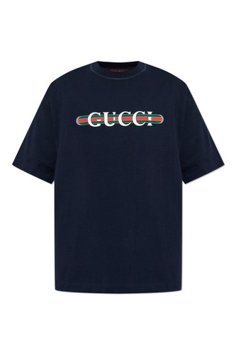 Gucci navy blue cotton shirt - navy,