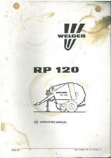 WELGER ROUND BALER RP120 OPERATORS MANUAL