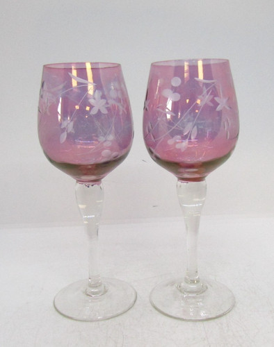 Vintage cranberry pink wine - 2x,