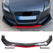 Front Bumper Lip Splitter Spoiler Chin Body Kit Carbon Fiber For Audi TT TTS 8J