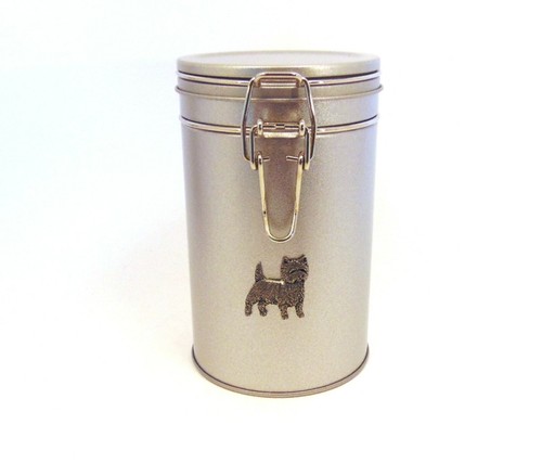 Cairn terrier dog treat tin - cairn,