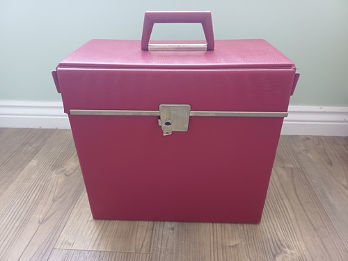 Vintage record carry case box - vintage,