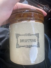 Moira Pottery Stoneware Dripping Pot Vintage Kitchenware 7.5cm With Lid.  