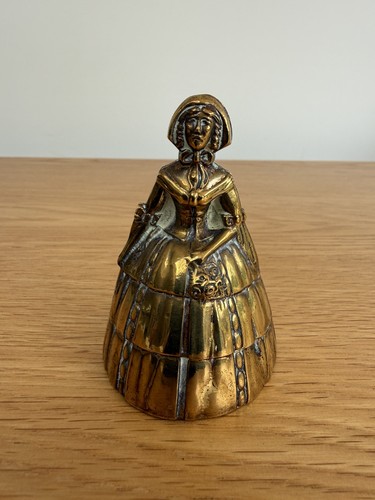 Vintage brass crinoline lady - vintage,
