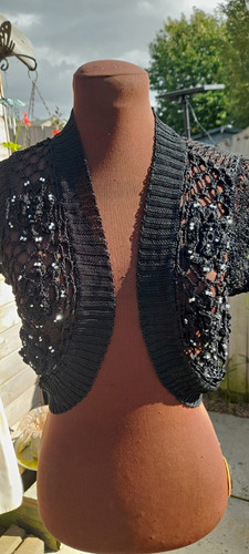 Quiz black crochet - quiz, open-knit