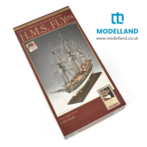 Hms fly wooden model ship - hms,