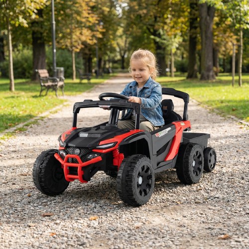 Kids ride tractor - on,