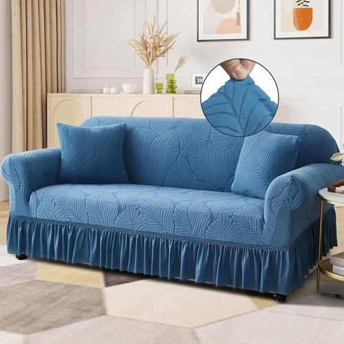 Jacquard velvet stretch sofa - jacquard,