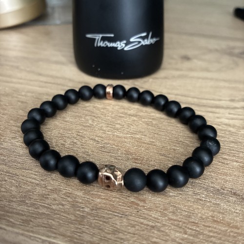 Thomas sabo black matted skull - black,