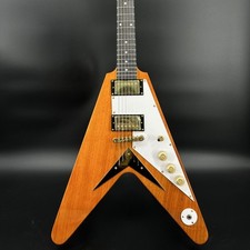 Custom 1958 Korina Flying V Reissue Natural Electric Guitar Gold Hardware 22Fret