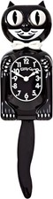 Retro Cat Wall Clock Black