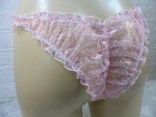 sissy pink lace scrunch butt