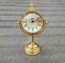Antique Brass Desk Clock