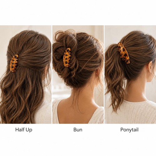 Small banana hair clips - banana,