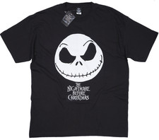 Official Jack Skellington T Shirt Nightmare Before Christmas Disney New Black L