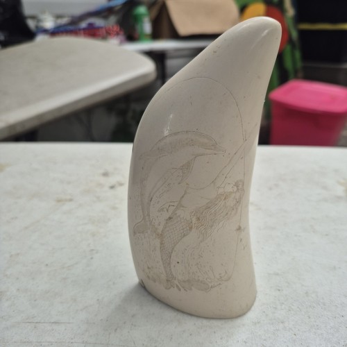Replica whale tooth scrimshaw - replica,