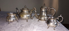 Silver Plated EPNS Tea Set - 4 Piece - Teapot, Coffee Pot, Sugar Bowl, Milk Jug