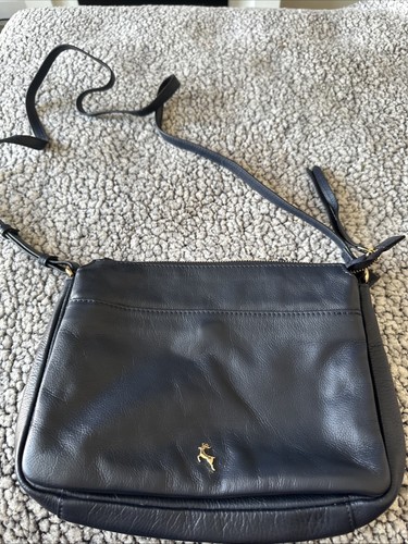 Ashwood navy leather - navy, crossbody