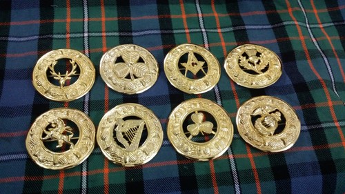 Scottish kilt fly plaid brooch - fly,