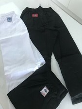 White Karate Pants / Free Style Martial Arts/ elasticated waist 100% cotton