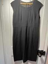 Vintage Classic Jaeger Black Fully Lined Dress Size 14