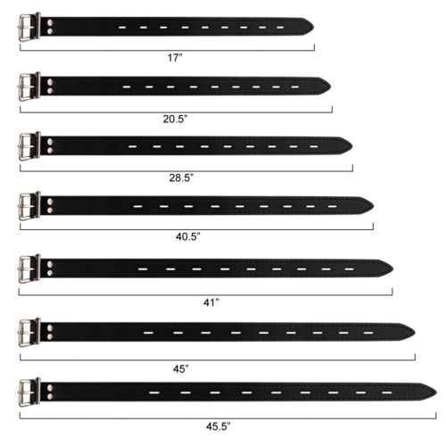 7pcs leather bondage belt - leather,