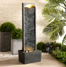 Mains Powered Water Feature LED Large Fountain Outdoor Garden Fountain Decore
