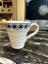 Sophie Conran Portmeirion Eliza Ripple Mug. Blue Line. Discontinued. Excellent