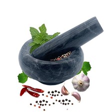 Marble Mortar and Pestle Set, 3.5 Inches Small Grinder Bowl for Guacamole,Pesto