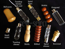 Bathroom light cord pull Blind acorn drop weight in brass chrome silver or wood 