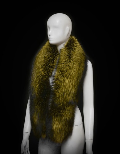 Yellow silver fox fur - fox,
