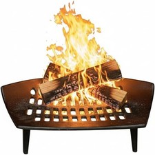 Fire Grate Cast Iron Black 16"